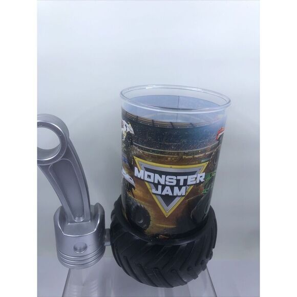 Monster Jam Trucks Collectible Plastic Souvenir Cup Piston & Tire - Picture 1 of 14